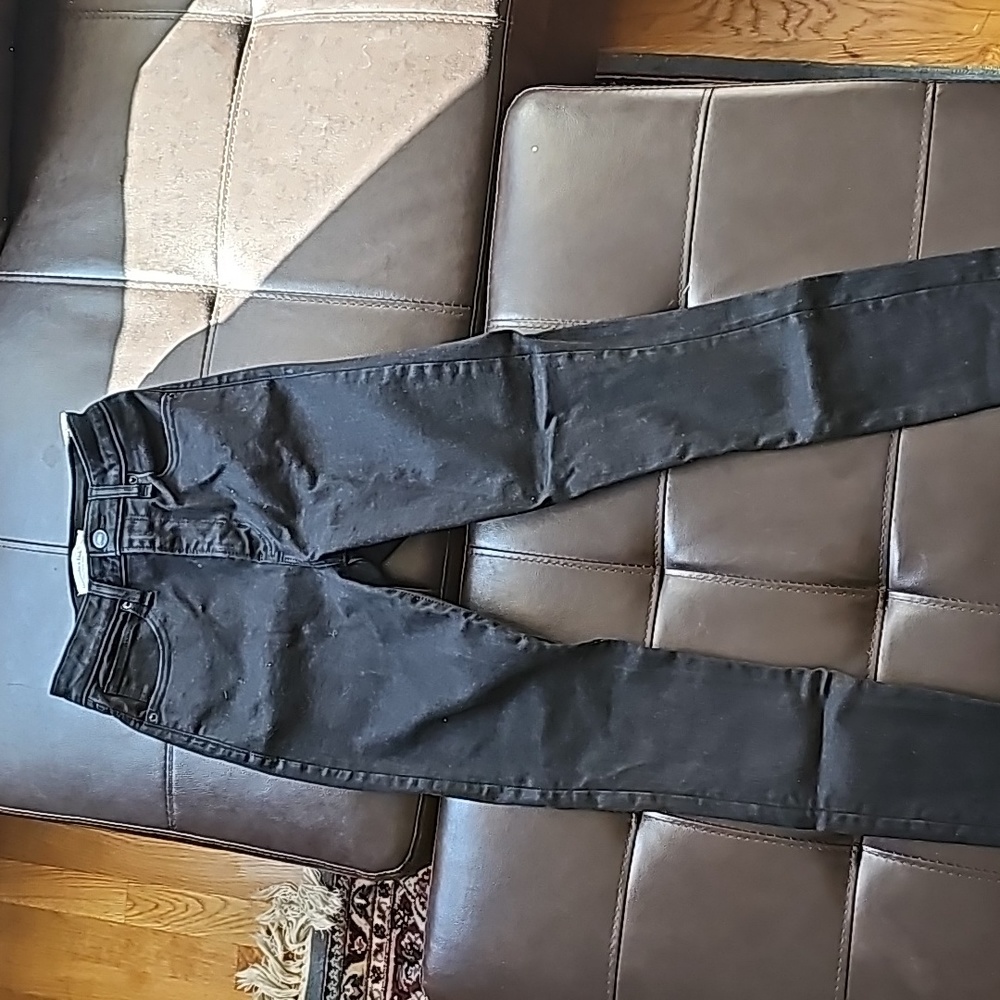 Abercrombie and Fitch super skinny ankle high rise jean black